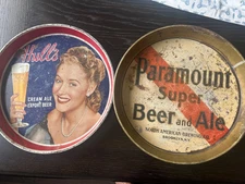 Hull's & Paramount BEER Metal Tray North American Brewing Connecticut Brooklyn