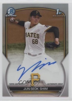 2023 Bowman Chrome Prospect Refractor 217/499 Jun-Seok Shim #CPA-JSH Auto 18vm