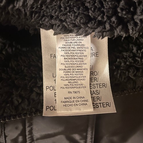 Lucky Brand M Hooded Black Jacket | Fleece Lined, Water-Resistant, EUC - Picture 6 of 10