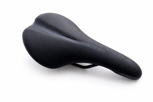 Velo Saddle Cycling Narrow Used 268mm 128mm Black Patent Minimalist