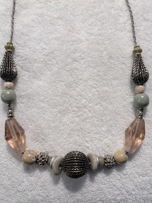 Vintage Robert Rose 30 Inch Earth Tone Beaded Necklace