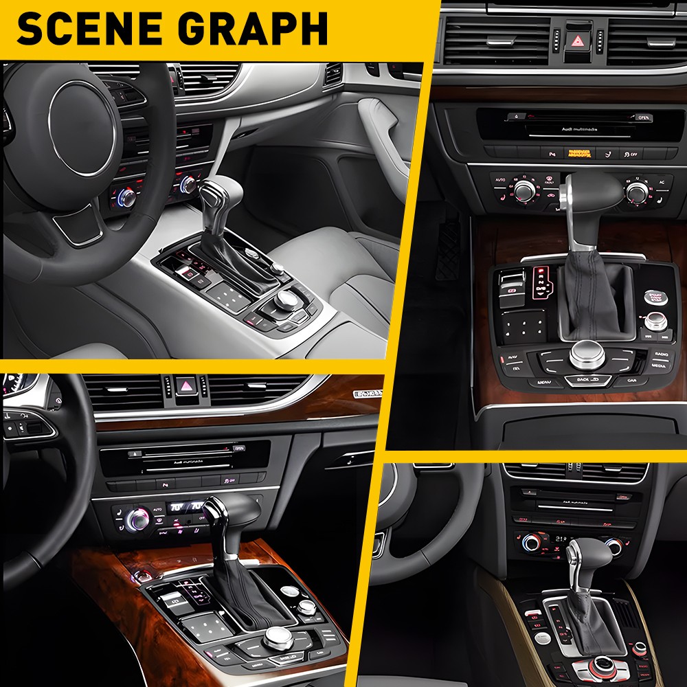 Gear Shift Knob Shifter Leather Gaiter Boot Cover Black Fit Audi A4 A5 A6 Q5 Q7