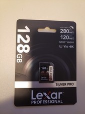 Lexar 128GB Professional SILVER PRO SD Card - NEW
