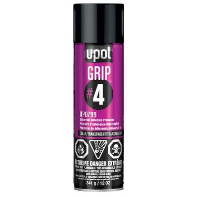 Universal Adhesion Promoter Spray U POL GRIP#4 12 OZ Automotive Paint Adhesion
