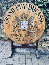 19th Century French Tilt Top Decorated Vendange/Wine Tasting Table