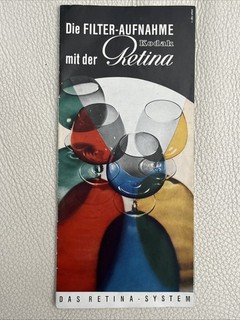Kodak Die Filter Aufnahme mit der Retina Broschüre 20 Seiten