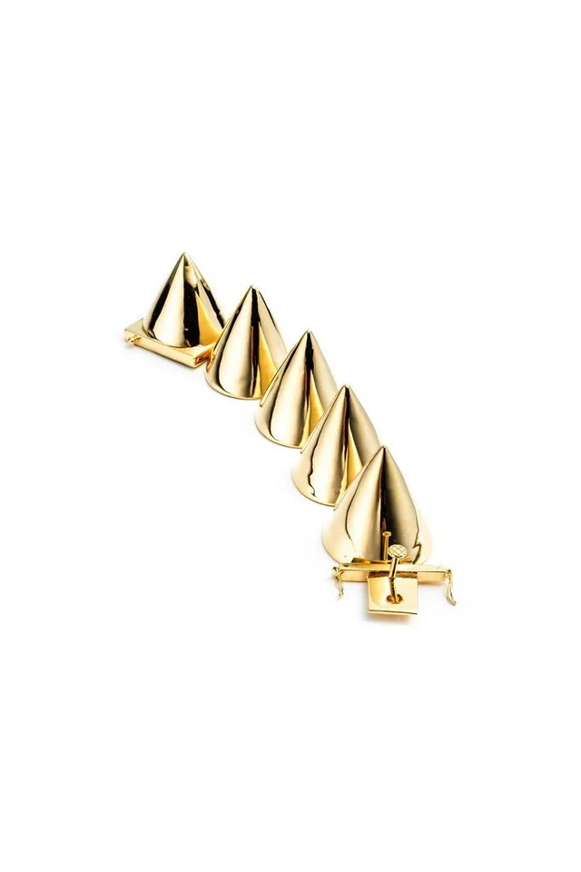 PULSERA CONO EXTRAGRANDE ORO EDDIE BORGO OVERSIZE  Foto 3 de 4