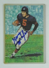 George McAfee Signed 4x6 Goal Line Art Card GLAC Chicago Bears Autographed HOF