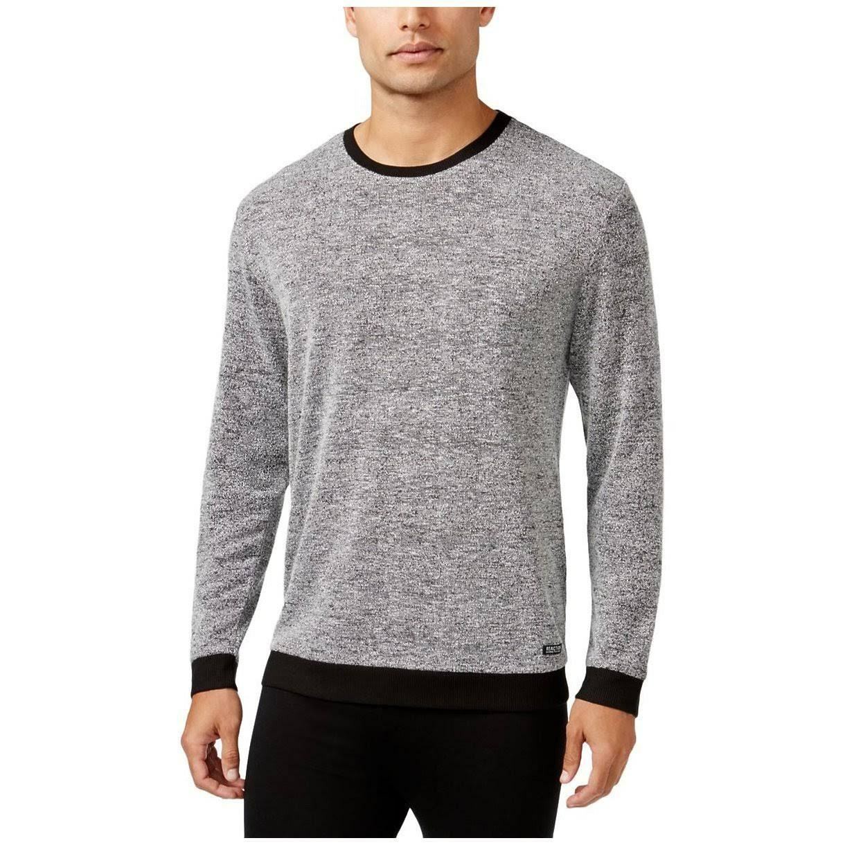 Kenneth Cole Mens Black Marled Long Sleeve Sleep Shirt Size Medium 6790₽