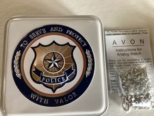 Police "To Serve and Protect Analog Pocket Watch - New in Box w/ Papers Chain