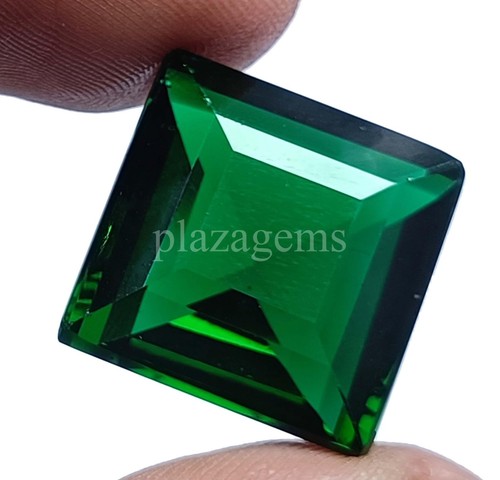 Rare 21.65Ct Princess Cut Natural Green Emerald | Certified Gemstone Beauty 5ARM - Picture 7 of 9
