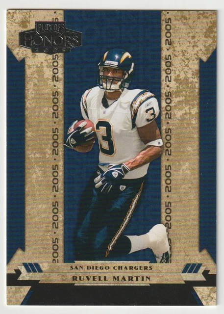 2005 Playoff Honors Ruvell Martin ROOKIE /399 #198 Chargers Packers Saginaw St.