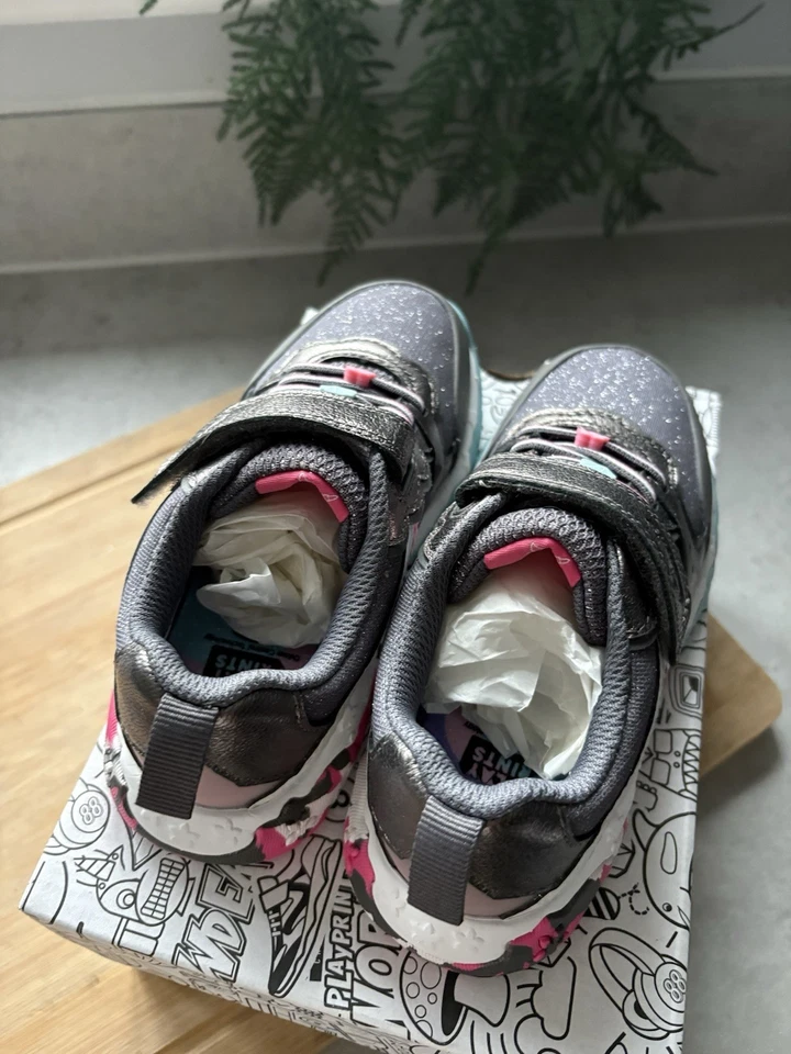 Clarks Tidal Star Grey Sparkly Trainers Uk Size 11G - Image 4 of 4