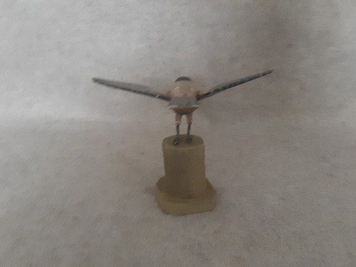 Carved Wood Songbird Decoy Eastern Towhee Bird in Flight Flying Folk Art - Picture 10 of 18
