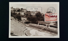 CARTE MAXIMUM 1957 LYON - Théâtre Romain de Fourvières - FRANCE