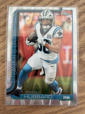 2025 Topps Chrome Football - Chuba Hubbard #42- Panthers