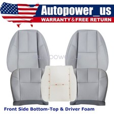 For 2007 08-2014 Chevy Silverado Both Side Leather Seat Coverfoam Cushion Gray