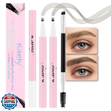 evpct Kaely 2Pcs Light Dark Brown Magic Microblading Eyebrow Contouring Pen B