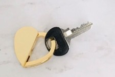 Heart Keychain/Keyring-Brass Gold Tone-New In Box
