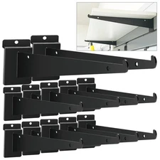 12 Pack Slatwall Knife Shelf Brackets 14 inch, Heavy Duty Slatwall Shelf Brac...