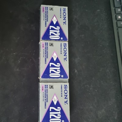 3x SONY Mini DATA Cartridge 120 MB Tape 2120 Disk QIC 80 QD Cassette OVP