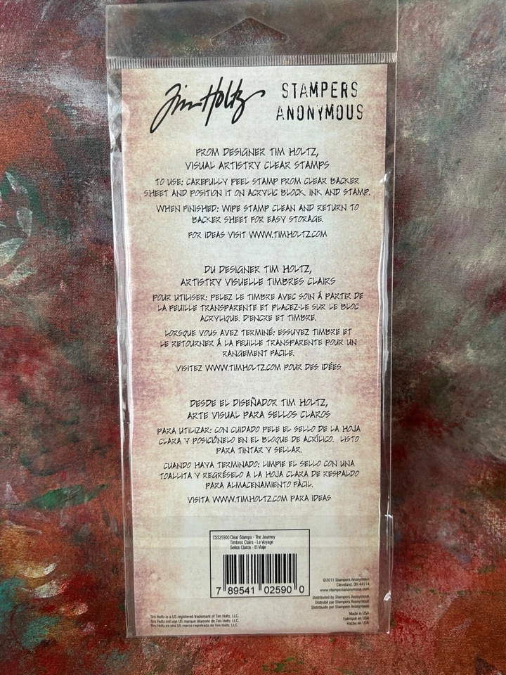 Estampillas transparentes/acrílicas de la colección de arte visual de Tim Holtz “The Journey” Foto 3 de 3