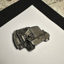 Men s Trucking Semi Truck 3-D Belt Buckle Bergamot Brass 1977 Made in USA