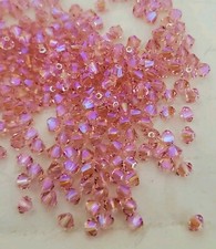 Swarovski 5328 4mm bicone beads, Light Rose Shimmer 2X 24pcs 