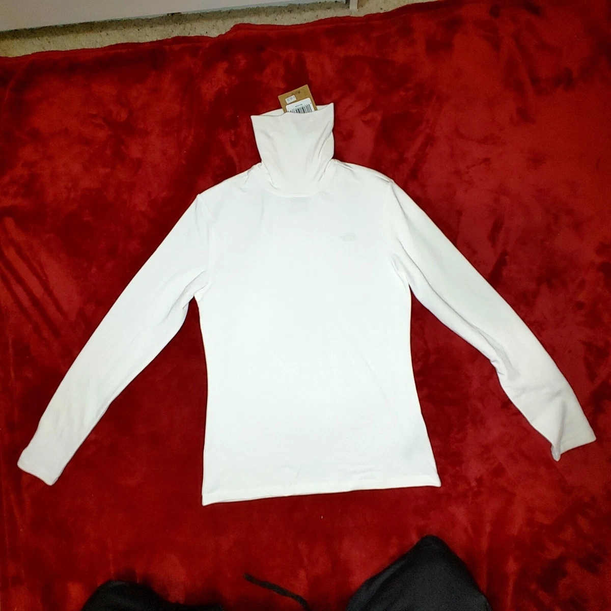 North Face 10 Cashmere Wool Gardenia White Turtle Neck Pullover