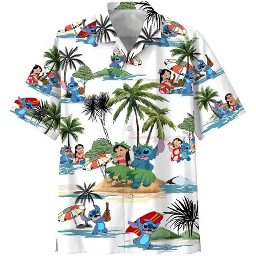 Lilo and Stitch Disney 3D HAWAII SHIRT US-Größe Vatertag Geschenk Halloween Geschenk - Bild 3 von 3