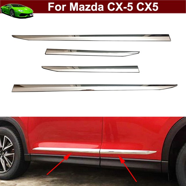 4pcs Chrome Car Body Side Moulding Trim Cover Trim for Mazda CX5 CX5