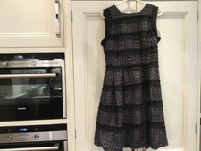 warehouse mono sparkle tweed dress