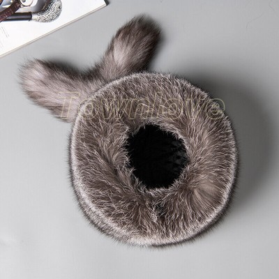Men Real Fox Fur Hat Russian Ushanka Cossack Mongolia Hat Winter