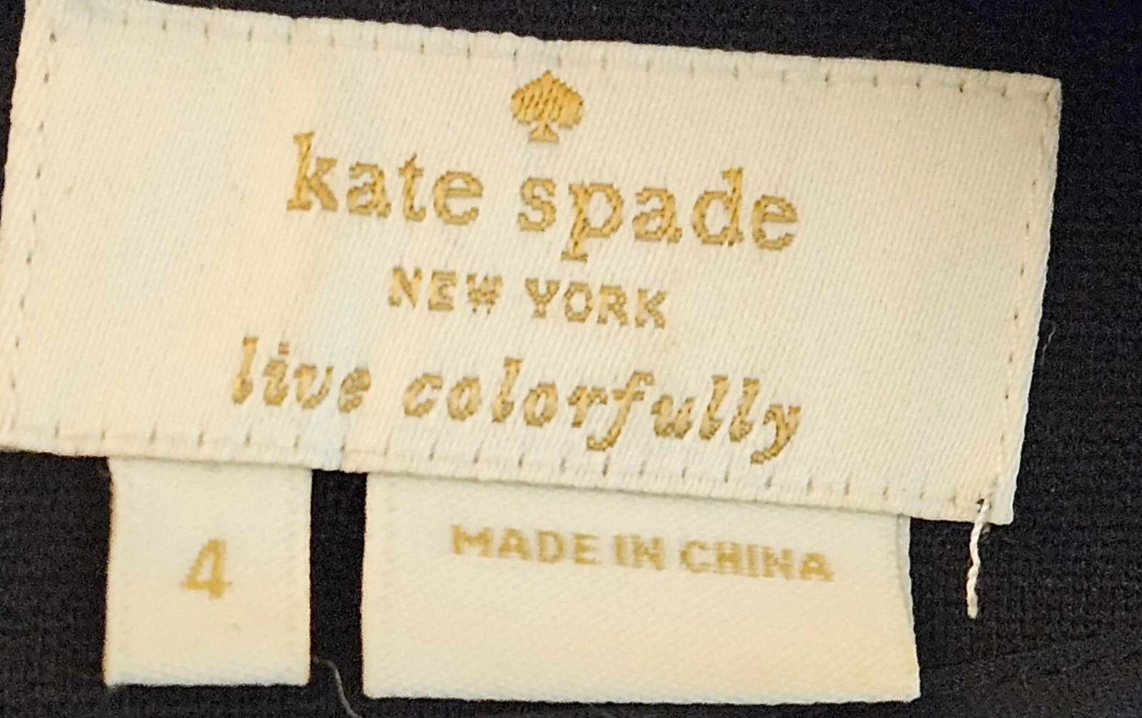 Camicetta donna Kate Spade New York taglia 4 nera manica corta gioielli sul colletto