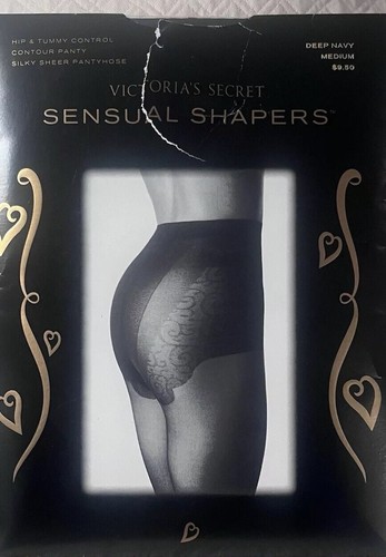 Pantimedias Victoria’s Secret Sensual Shapers transparentes sedosas azul marino profundo S medianas - Imagen 1 de 8