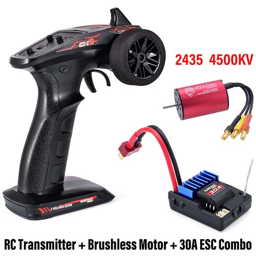 SURPASS HOBBY RC Transmitter w/Receiver Waterproof Motor ESC Comb Set for RC Car - Picture 13 of 17