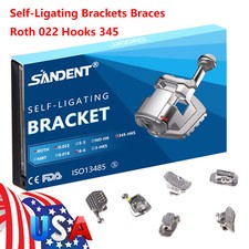 1-10 Boxes Dental Orthodontic Self-Ligating Brackets Braces Mini Roth 022 345 st