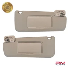 Sun Visor For Gmc SIERRA Pair Both Sides Left Right Beige 07 - 13 Except Classic