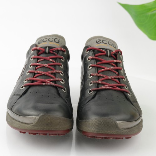 Ecco Men's Biom Golf Shoe Size 8 Black Yak Leather Waterproof Sneaker Spikeless - Picture 3 of 14