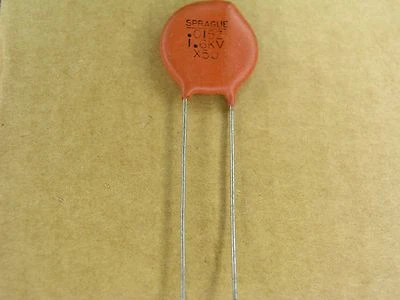SPRAGUE ELECTRIC P00703 (1 pc lot) 0.015 mfd 1600 volt 1.6KV +80 -20% leaded ceramic capacitor