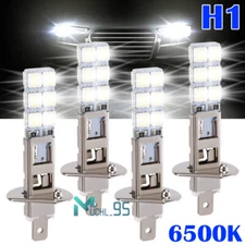4x Super Bright H1 LED Headlight Bulbs Kit High Low Beam Fog Driving 6500K White