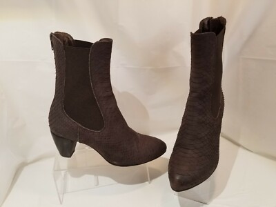 AGL Attilio Giusti Leombruni Women's Brown Textured Leather Booties SZ 36 / US 6