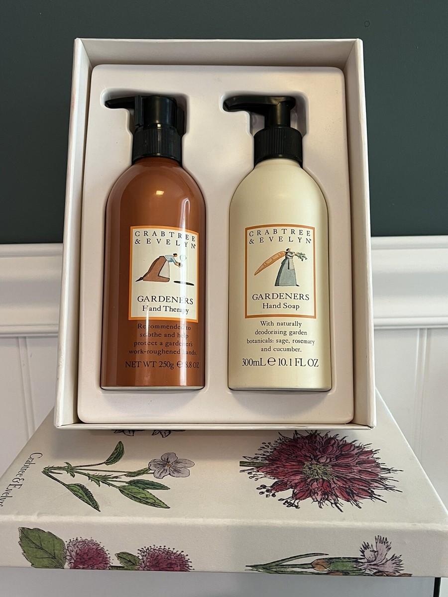 Crabtree Evelyn GARDENERS HAND SOAP + HAND THERAPY Duo Gift Set