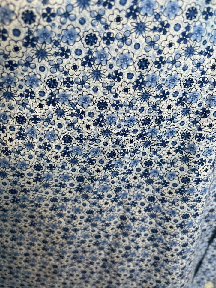 CAMISA HOMBRE 2XL ED CAMICERIA LINEA DORADA BARCELONA AZUL(S) FLORAL MANGA LARGA-USADA EN EXCELENTE ESTADO Foto 3 de 4