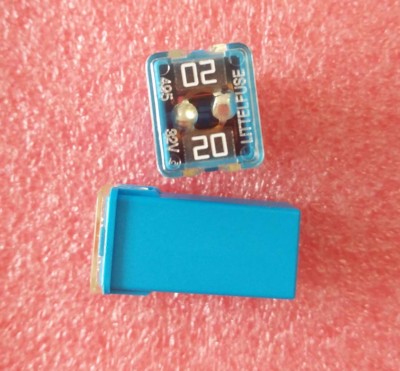 Littelfuse 0495020 495 Square Car Fuse 20A 32V JCASE Cartridge Fuses BLUE