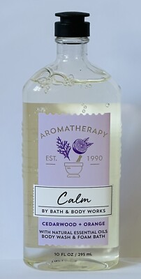 Bath & Body Works Aromatherapy CALM Cedarwood + Orange Body Wash 10 oz