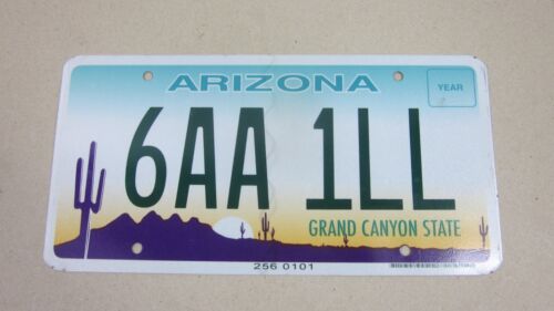 ARIZONA FLAT licence/number plate US/United States/American 6AA 1LL - Foto 1 di 5