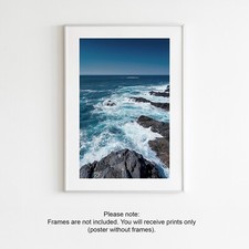 Beach Art Prints Ocean Tropical Them Coast Poster Bathroom Wall Art Decor