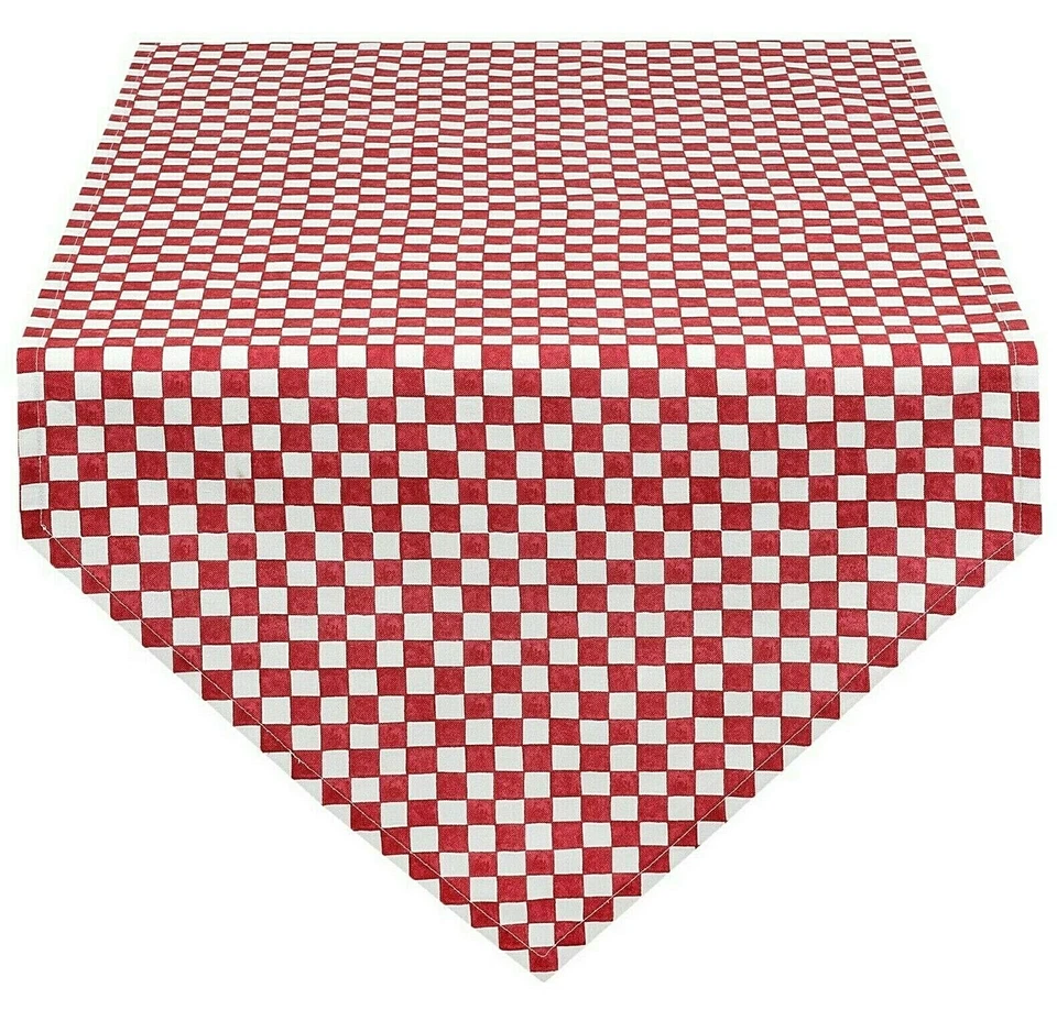 Tischläufer 50 x 160 cm Baumwolle kariert rot weiß Petit Plaisir Clayre & Eef - Bild 1 von 1