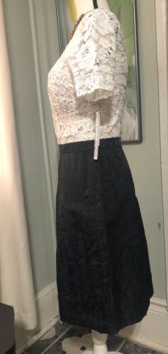 Kay Unger Neu mit Etikett Damen 2 cremefarbene Spitzen und schwarze Cocktailkleid Party 90er feminin - Bild 2 von 19